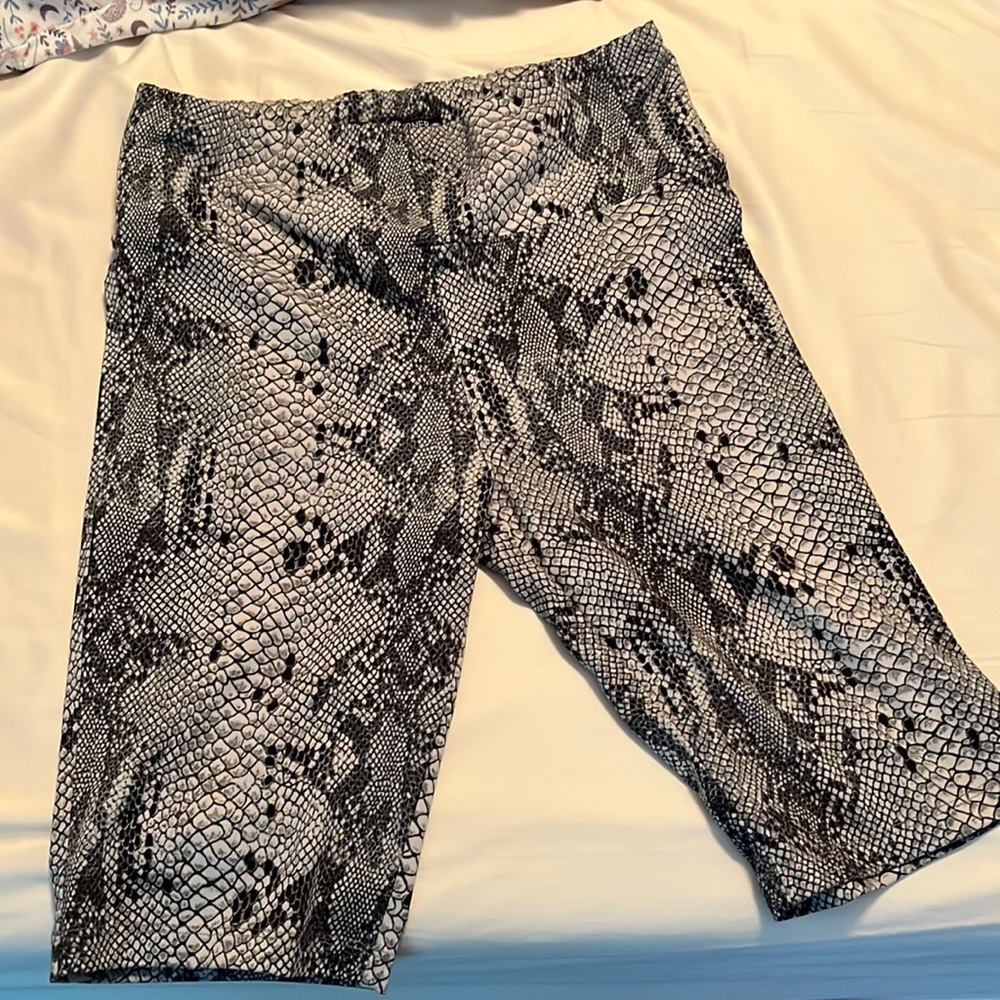 Snake Skin Bike Shorts